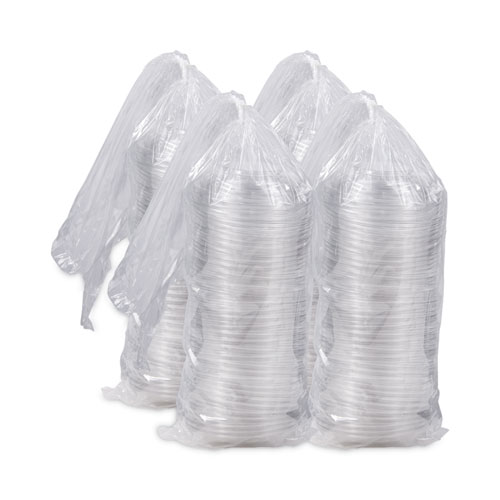 Image of Dart® Presentabowls Clear Dome Lids, 7.3 Diameter X 1.1 H, Clear, Plastic, 63 Lids/Bag, 4 Bags/Carton