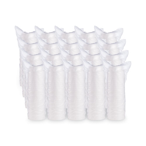 Image of Dart® Foam Container, Squat, 8 Oz, 4.63" Diameter X 1.13"H, White, 500/Carton