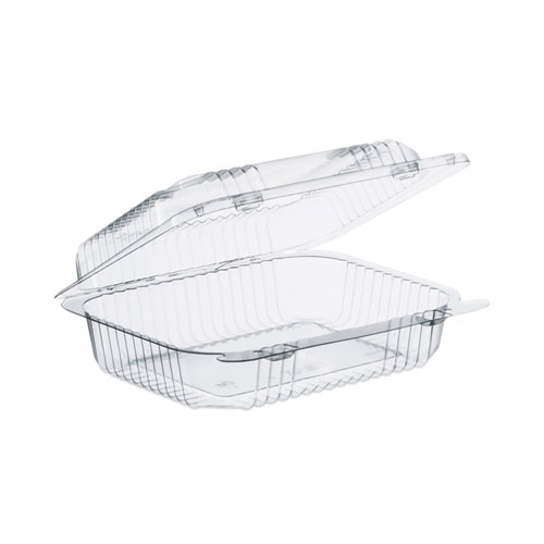StayLock Clear Hinged Lid Containers, 6 x 7 x 2.1, Clear, Plastic, 125/Packs, 2 Packs/Carton