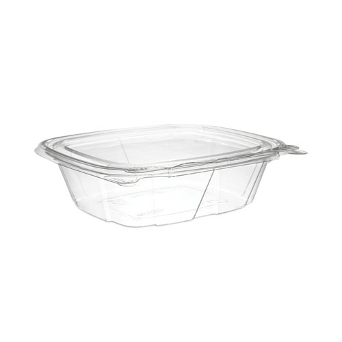 ClearPac SafeSeal Tamper-Resistant/Evident Containers, Flat Lid, 12 oz, 4.9 x 2 x 5.5, Clear, Plastic, 100/Bag, 2 Bags/Carton