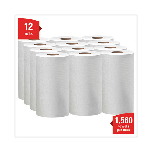 Image of Wypall® General Clean X60 Cloths, Small Roll, 9.8 X 13.4, White, 130/Roll, 12 Rolls/Carton