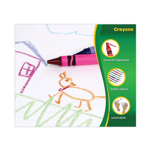 Image of Crayola® Classic Color Crayons, Peggable Retail Pack, 16 Colors/Pack