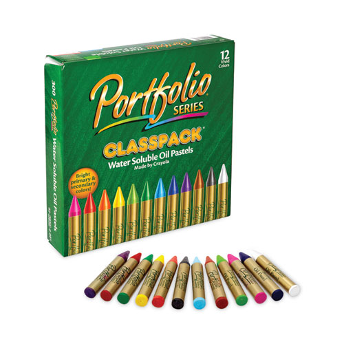 Image of Crayola® Portfolio Series Oil Pastels, 12 Assorted Colors, 300/Carton