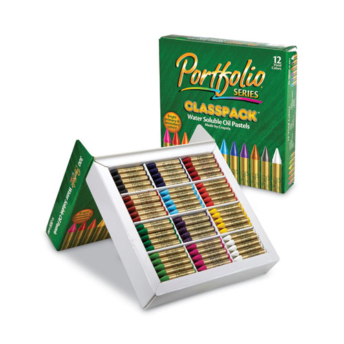 Image of Crayola® Portfolio Series Oil Pastels, 12 Assorted Colors, 300/Carton