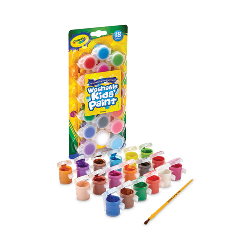 Image of Crayola® Washable Paint, 18 Assorted Colors, Interconnected 3 Oz Cups
