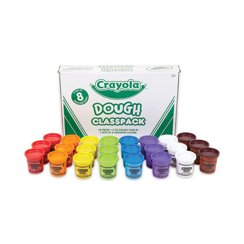 Image of Crayola® Dough Classpack, 3 Oz, 8 Assorted Colors, 24/Pack