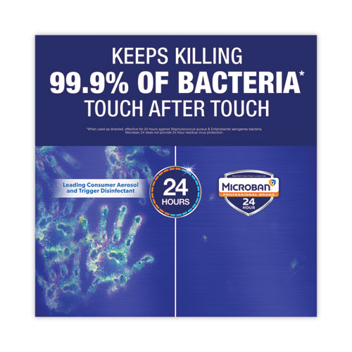 Image of Microban® 24-Hour Disinfectant Bathroom Cleaner, Citrus, 32 Oz Spray Bottle, 6/Carton