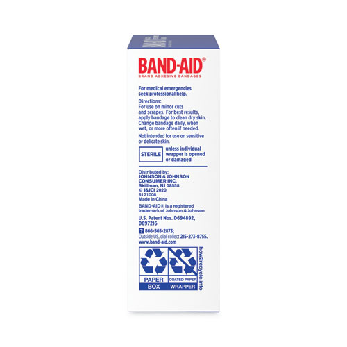 Image of Band-Aid® Flexible Fabric Adhesive Tough Strip Bandages, 1 X 4, 20/Box