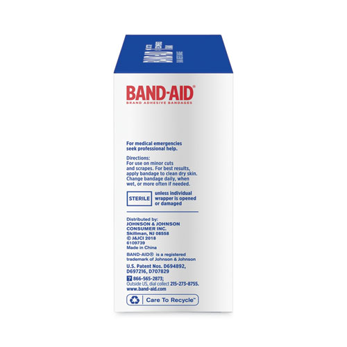 Image of Band-Aid® Plastic Adhesive Bandages, 0.75 X 3, 60/Box