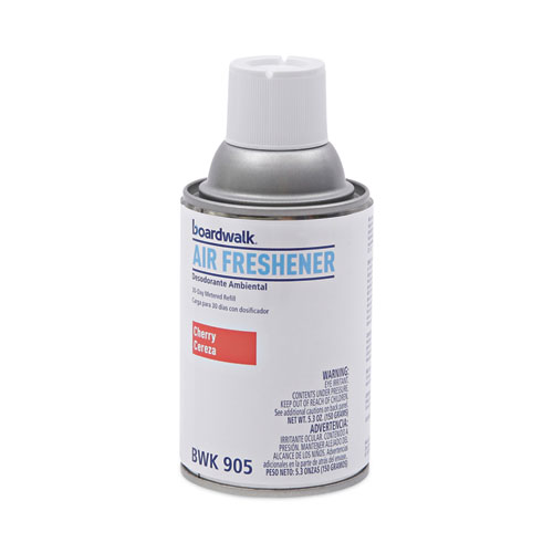 Metered Air Freshener Refill, Cherry, 5.3 oz Aerosol Spray, 12/Carton