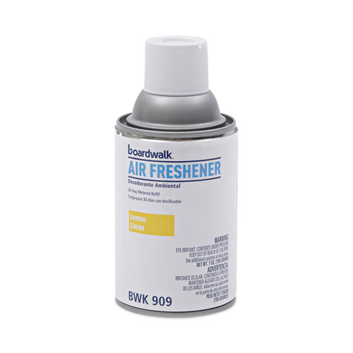 Image of Metered Air Freshener Refill, Lemon Peel, 5.3 oz Aerosol Spray, 12/Carton