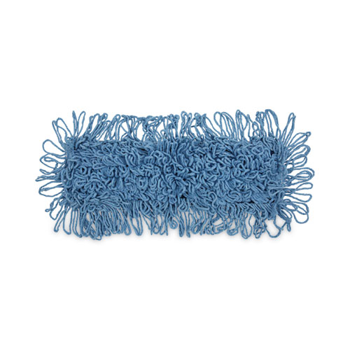 Boardwalk® Mop Head, Dust, Looped-End, Cotton/Synthetic Fibers, 18 x 5, Blue