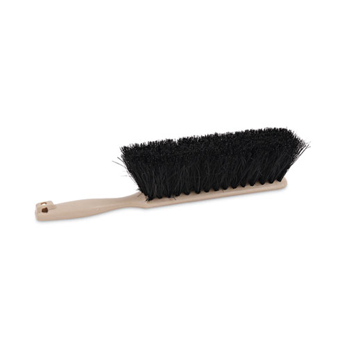 Image of Counter Brush, Black Tampico Bristles, 4.5" Brush, 3.5" Tan Plastic Handle