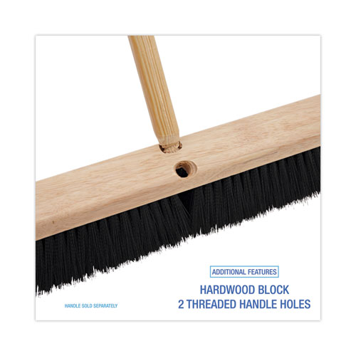 Image of Boardwalk® Floor Brush Head, 3" Black Polypropylene Bristles, 24" Brush