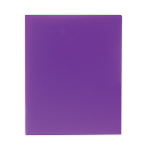 Two-Pocket Heavyweight Poly Portfolio Folder, 11 x 8.5, Purple, 25/Box