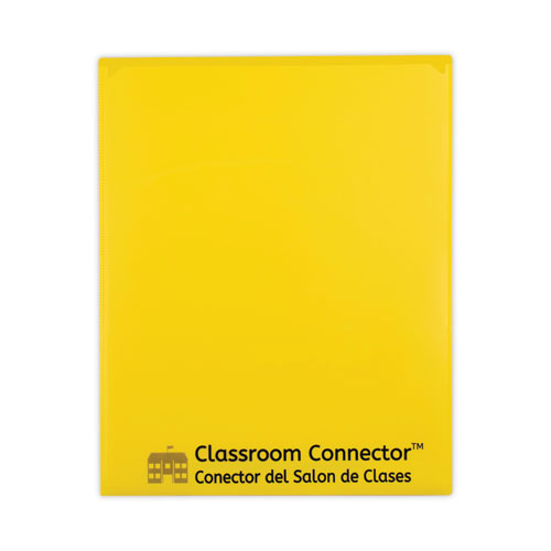 C-Line® Classroom Connector Folders, 11 X 8.5, Yellow, 25/Box