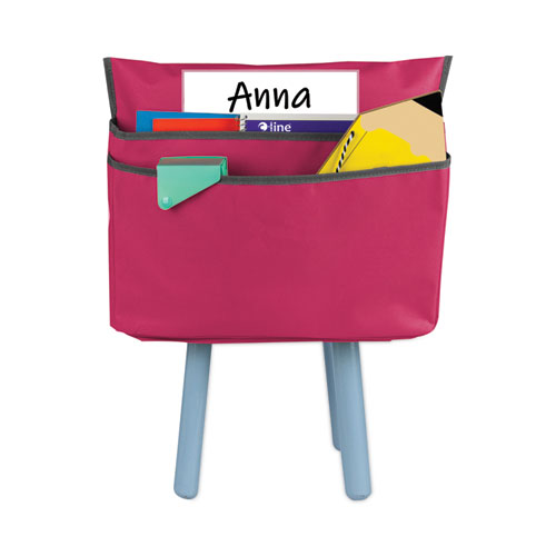 Chair Cubbies for Most Classroom Chair Styles, Large, 18 x 13.25, Fabric/Vinyl, Sunset Red