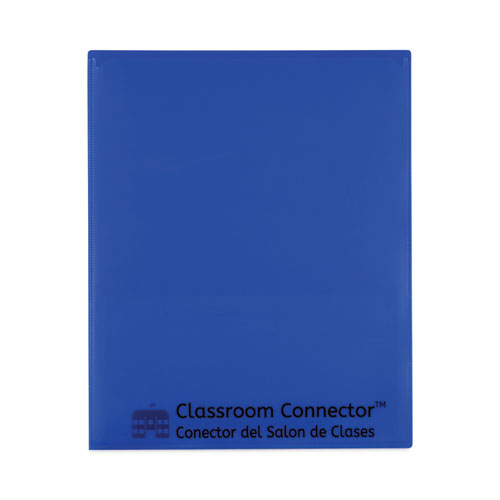 Classroom Connector Folders, 11 x 8.5, Blue, 25/Box