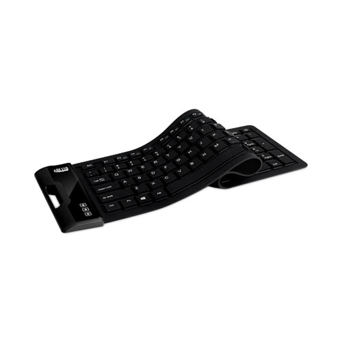 Image of Adesso Slimtouch 232 Antimicrobial Waterproof Flex Keyboard, 120 Keys, Black