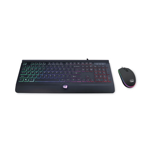 Image of Adesso Backlit Gaming Keyboard And Mouse Combo, Usb, Black