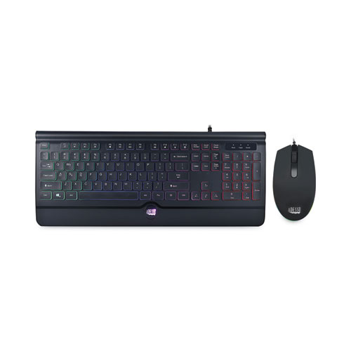 Adesso Backlit Gaming Keyboard And Mouse Combo, Usb, Black