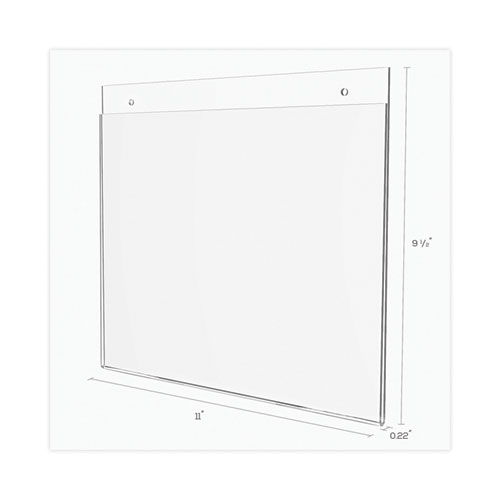 Image of Deflecto® Classic Image Wall-Mount Sign Holder, Landscape, 11 X 8.5, Clear