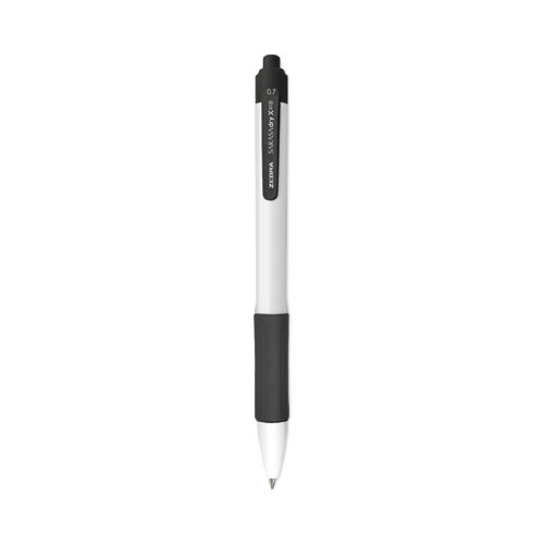 Image of Zebra® Sarasa Dry X20+ Gel Pen, Retractable, Fine 0.7 Mm, Black Ink, White Barrel, Dozen