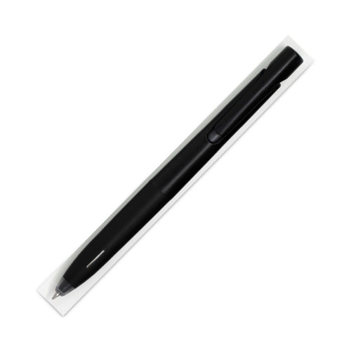 Image of Zebra® Blen Gel Pen, Retractable, Fine 0.7 Mm, Black Ink, Black Barrel, Dozen