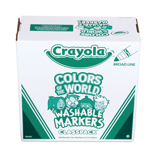Crayola Colors of the World Washable Markers Classpack, 240 Markers