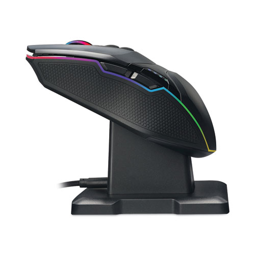 Image of Adesso Imouse X50 Series Gaming Mouse With Charging Cradle, 2.4 Ghz Frequency/33 Ft Wireless Range, Left/Right Hand Use, Black