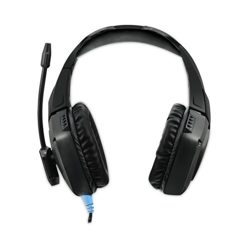 Image of Adesso Xtream G1 Binaural Over The Head Headset, Black/Blue