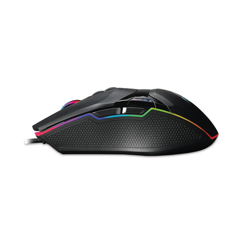 iMouse X5 Illuminated Seven-Button Gaming Mouse, USB 2.0, Left/Right Hand Use, Black