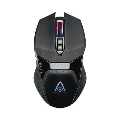 iMouse X50 Series Gaming Mouse with Charging Cradle, 2.4 GHz Frequency/33 ft Wireless Range, Left/Right Hand Use, Black