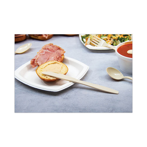 Image of Solo® Guildware Cutlery Sweetheart Polystyrene Tableware, Knives, Champagne, 1000/Carton