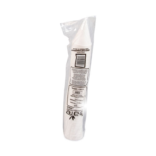 Image of Solo® Bare Eco-Forward Treated Paper Cone Cups, 4.25 Oz, White, 200/Bag, 25 Bags/Carton