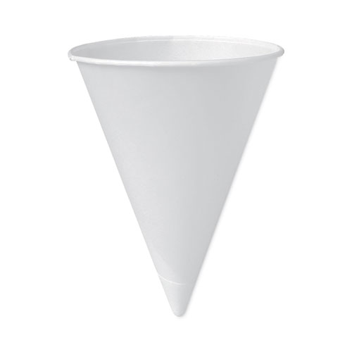 Solo® Bare Eco-Forward Treated Paper Cone Cups, 6 Oz, White, 200/Sleeve, 25 Sleeves/Carton