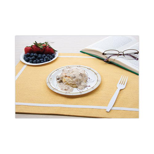 Symphony Paper Dinnerware, Mediumweight Plate, 6" dia, Tan, 125/Pack