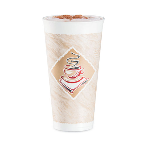 Great Value, Dart® Cafe G Foam Hot/Cold Cups, 20 Oz, Brown/Red/White, 20/Pack  by Dart