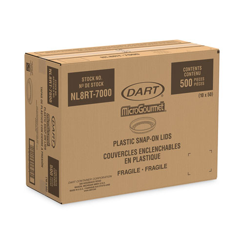 Image of Dart® Conex Deli Container Lid, Clear, Plastic, 500/Carton