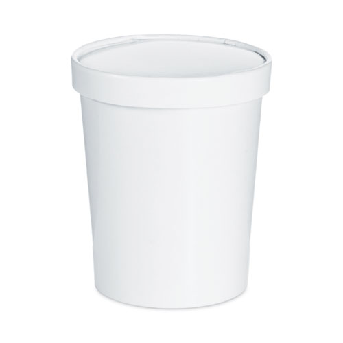 Image of Solo® Flexstyle Double Poly Food Combo Packs, 32 Oz, White, Paper, 25 Cups And 25 Lids/Pack, 10 Packs/Carton