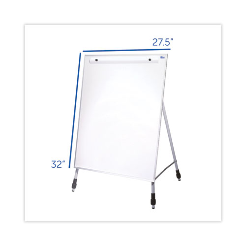 Image of Flipside Adjustable Dry Erase Board, 27.5 X 32, White Surface, Silver Aluminum Frame