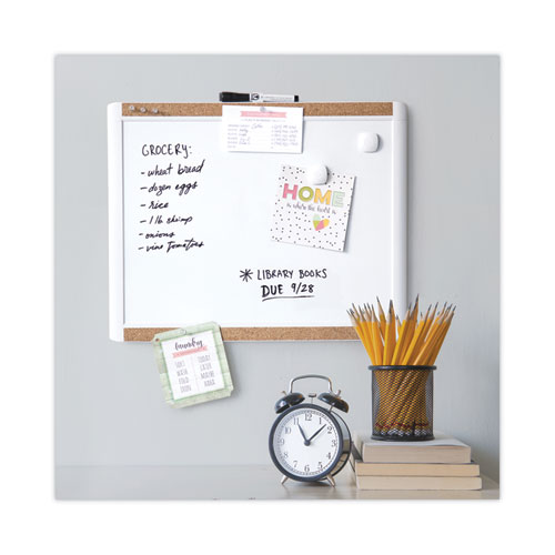 PINIT Magnetic Dry Erase Board with Plastic Frame, 20 x 16, White Surface, White Plastic Frame
