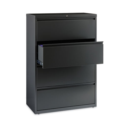Image of Hirsh Industries® Lateral File Cabinet, 4 Letter/Legal/A4-Size File Drawers, Charcoal, 36 X 18.62 X 52.5
