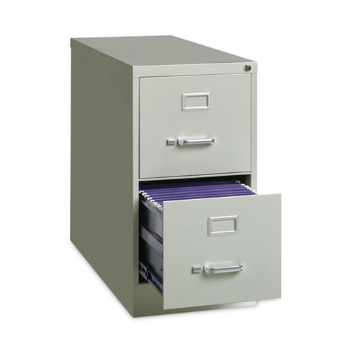 Image of Hirsh Industries® Vertical Letter File Cabinet, 2 Letter Size File Drawers, Light Gray, 15 X 26.5 X 28.37