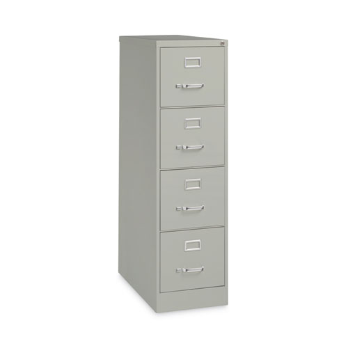 Image of Hirsh Industries® Vertical Letter File Cabinet, 4 Letter-Size File Drawers, Light Gray, 15 X 26.5 X 52