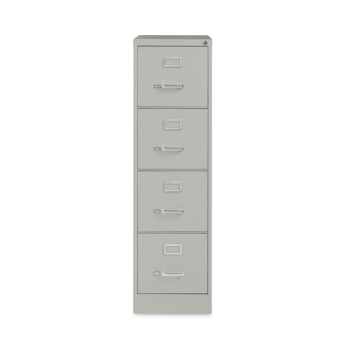 Image of Hirsh Industries® Vertical Letter File Cabinet, 4 Letter-Size File Drawers, Light Gray, 15 X 26.5 X 52
