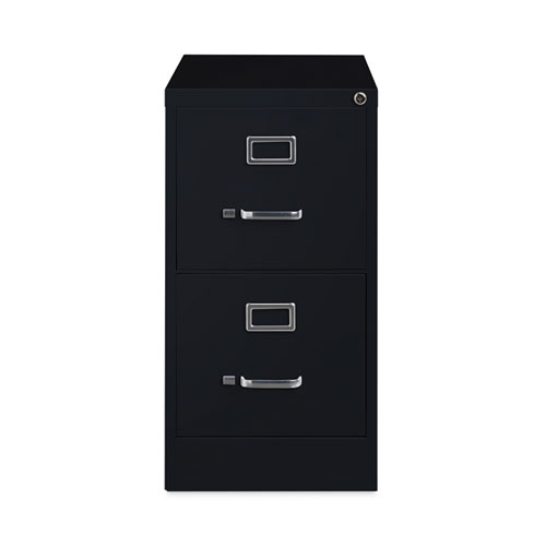 Hirsh Industries® Vertical Letter File Cabinet, 2 Letter-Size File Drawers, Black, 15 X 26.5 X 28.37