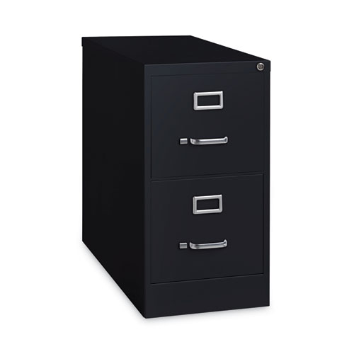 Vertical Letter File Cabinet, 2 Letter-Size File Drawers, Black, 15 x 26.5 x 28.37