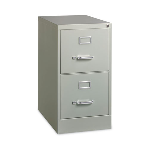 Image of Hirsh Industries® Vertical Letter File Cabinet, 2 Letter-Size File Drawers, Light Gray, 15 X 22 X 28.37