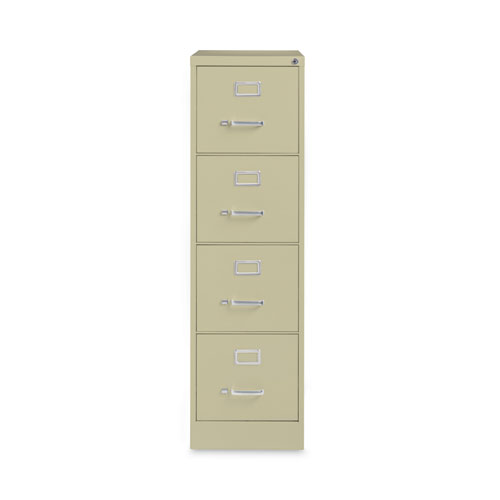 Hirsh Industries® Vertical Letter File Cabinet, 4 Letter-Size File Drawers, Putty, 15 X 26.5 X 52
